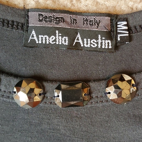 Amelia Austin size M/L gray glittery tunic - Picture 6 of 13